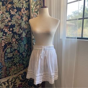 Old Navy Sheer White Cotton Gauzy Skirt with Drawstring Waist